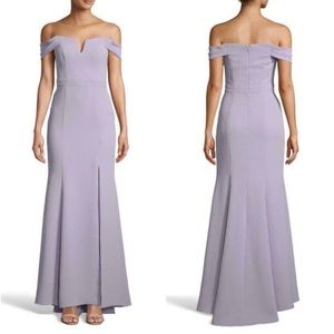 NWT Crepe Off-the-Shoulder Long Gown 🌸